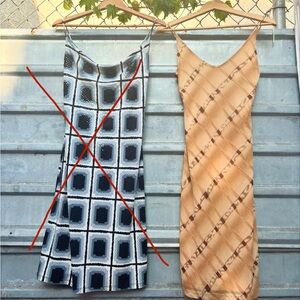 Forever 21 Tan and Black Midi Dress